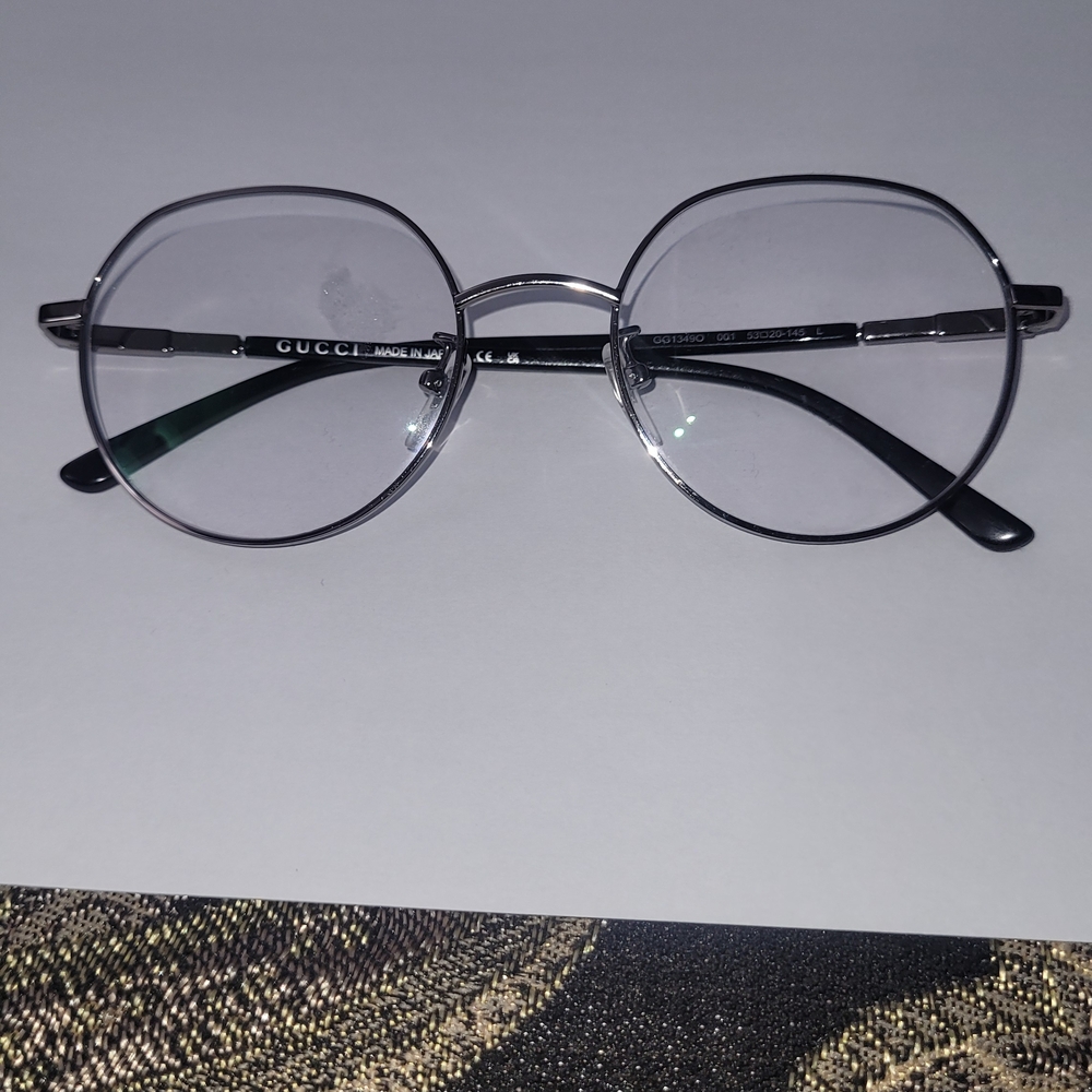Gucci Silver Round Glasses (Frames Only) - image 1